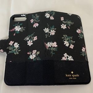 Kate Spade Black/Floral iPhone 8 Plus Folio Case